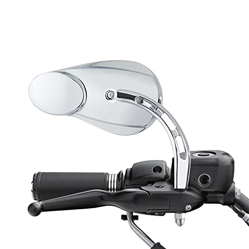 Vpzmt Rearview Mirrors/Split Vision Mirrors Fits For Harley Davidson Most Models Road King Street Glide Road Glide Softail Iron 883 Iron 1200 Deluxe Fatboy Sport Glide Xg500 Xg750 1982-2022 (Chrome)
