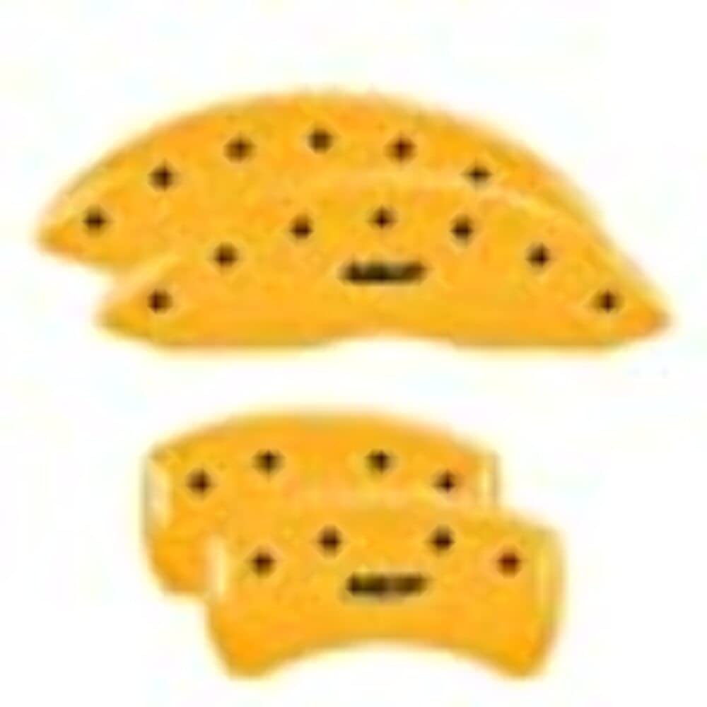 Mgp Caliper Covers 14256Smgpyl Mgp Yellow Powder Coat Finish, Black Characters, Set Of 4
