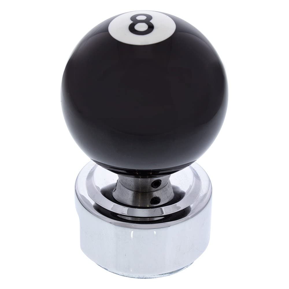 United Pacific 70685 - Manual Transmission Shift Knob - Pool Ball Shift Knob Number &quot;8&quot; For 13/15/18 Speed Eaton Style S