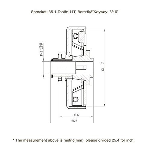 Jeremywell Centrifugal Go Kart Clutch 5/8' Bore 10 Tooth 10T For 40,41,420 Chain 6.5Hp
