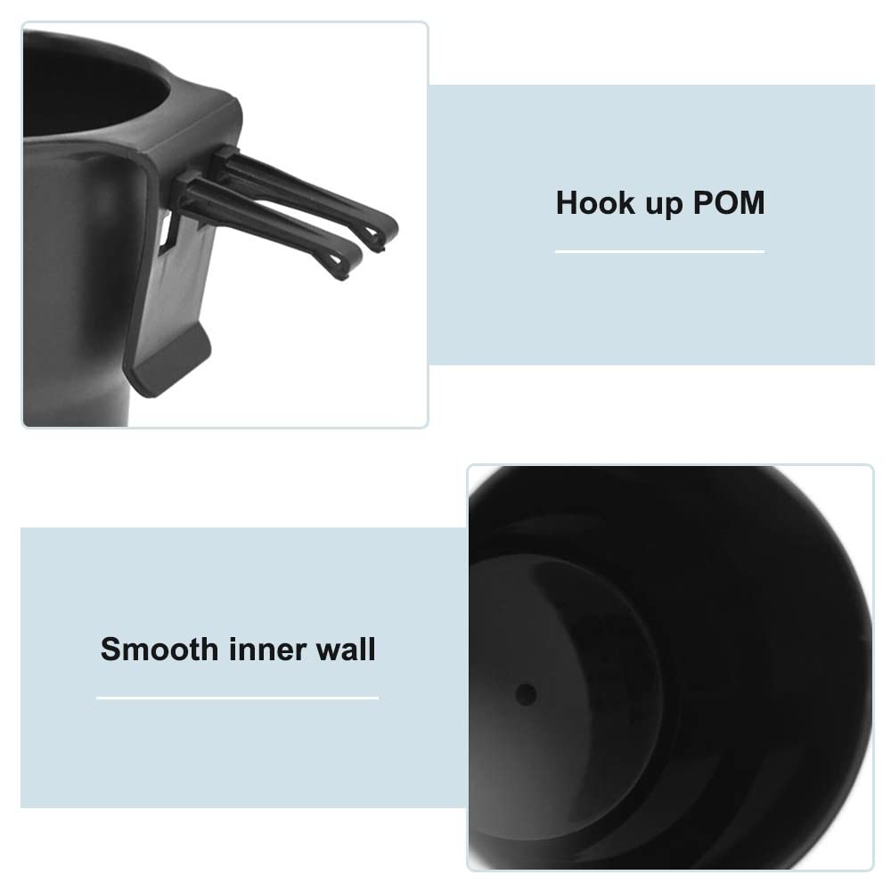 Mioyoow Car Cup Holder Hook, Wear-Resistant Auto Drink Holder 3.54'' Caliber Window Door Cup Holder With Ventilation Clip For Co