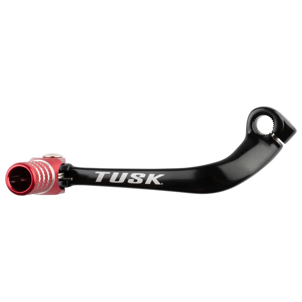 Tusk Folding Shift Aluminum Lever Black/Red Tip One Size