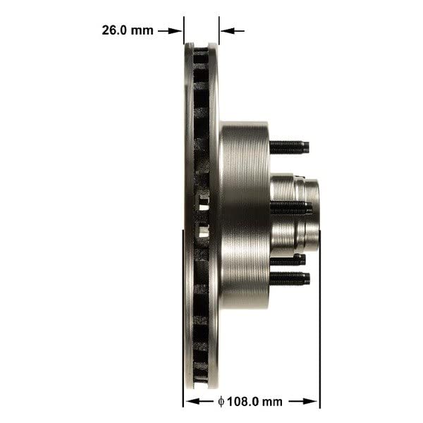 Bendix Premium Prt6051 Front Brake Rotor For Ford Ranger 2011-2010, Mazda B2300 2010, B4000 2010