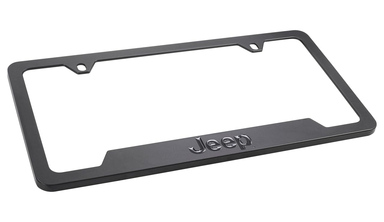 Jeep License Plate Frame - Blacked Out Metal Engraved