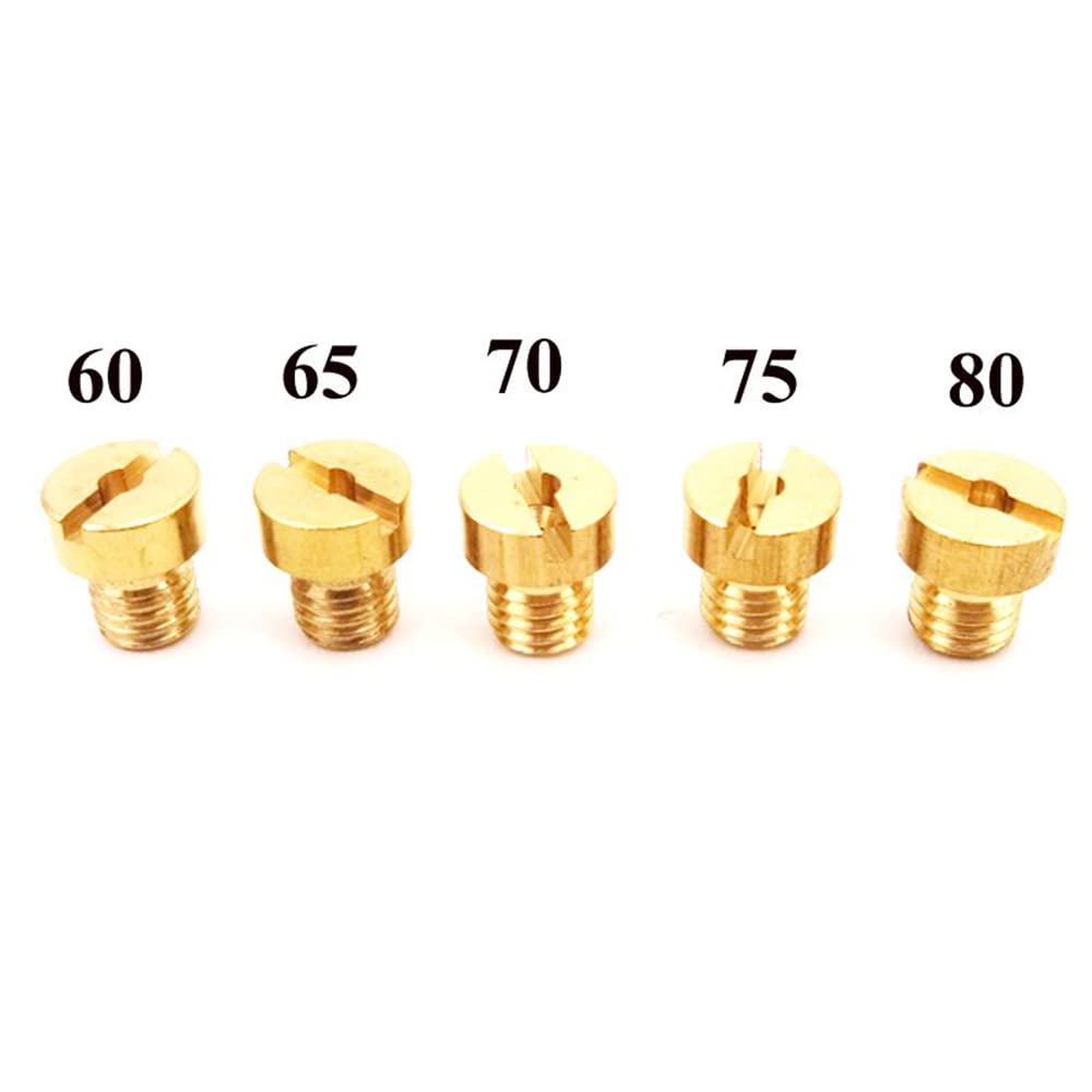 Dj-Motor 5Mm Carburetor Jets #60 65 70 75 80 For 2 Stroke 50Cc 60Cc 66Cc 80Cc Motorized Bicycle Push Bike