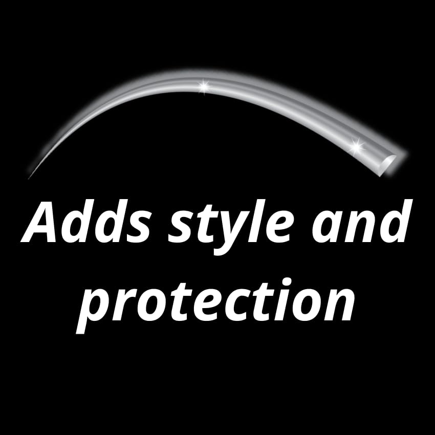 COWLES Custom - Premium Universal Body Molding for All Vehicles - Easy Install, Chrome Finish, 1/4&quot; by 20 feet, UV Protected, Long Lasting Flexible PVC