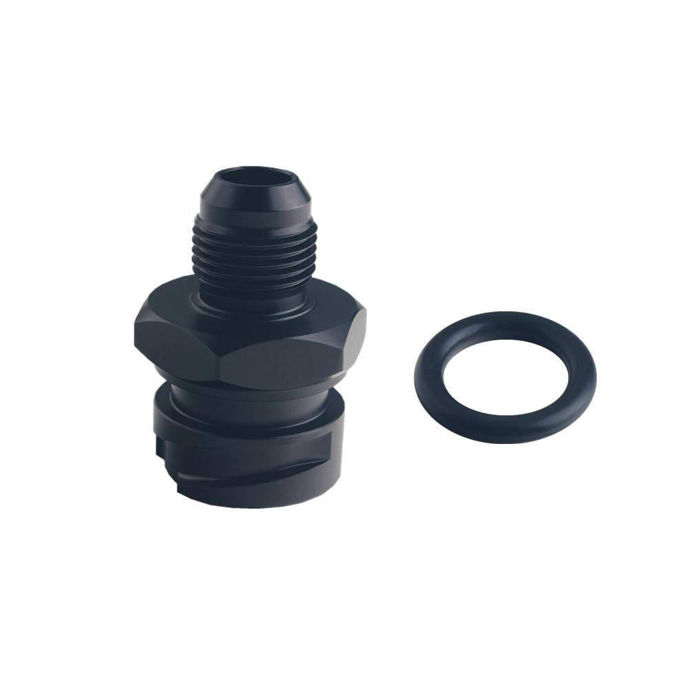 DEWHEL LSX LS1/LS6/LS2/LS3/LS7 Billet Black Valve Cover Oil Cap w/ -10 an Fitting Compatibility