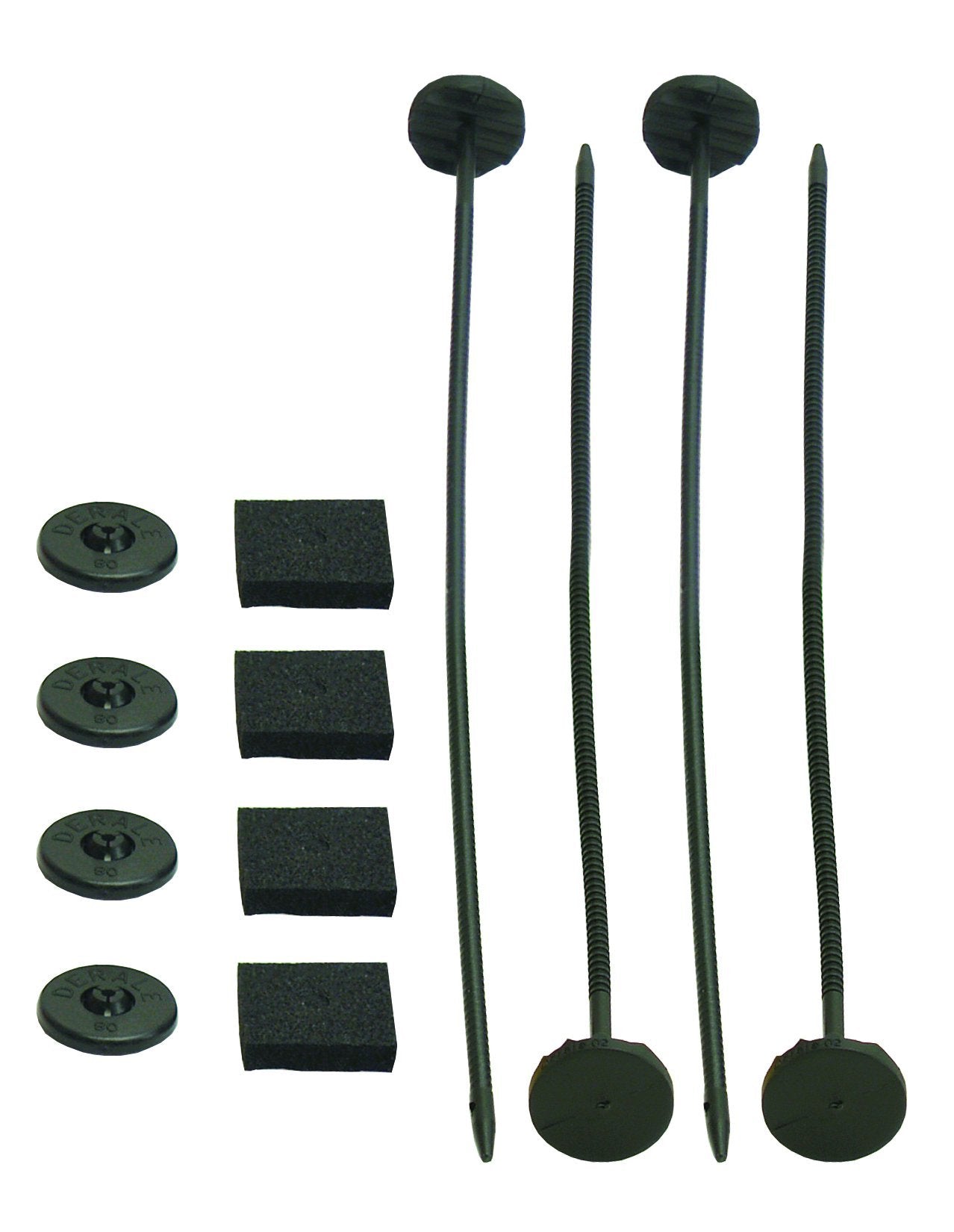 Derale 13001 Insta-Mount Rods/Pads-Plastic Nylon Cooler Mounting Kit