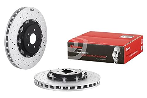 Brembo 09.9313.33 Floating two piece UV Coated Pillar Vented drilled + Slotted Front Brake Rotor MERCEDES-BENZ OE# A2304211212