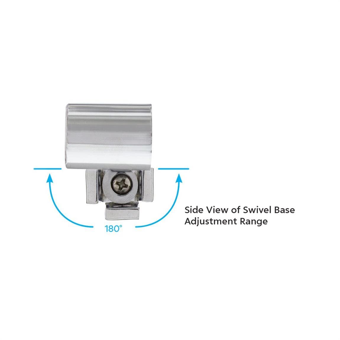 United Pacific 33010 3Rd Brake Light, 10 Led Split Function, With Chrome Swivel Pedestal Base, Red Led/Red Lens