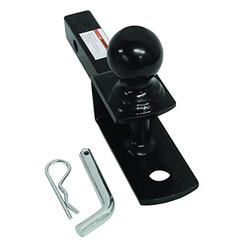Extreme Max 5001.1379 3-In-1 Atv Ball Mount With 2'' Ball - 1-1/4'' Solid Shank
