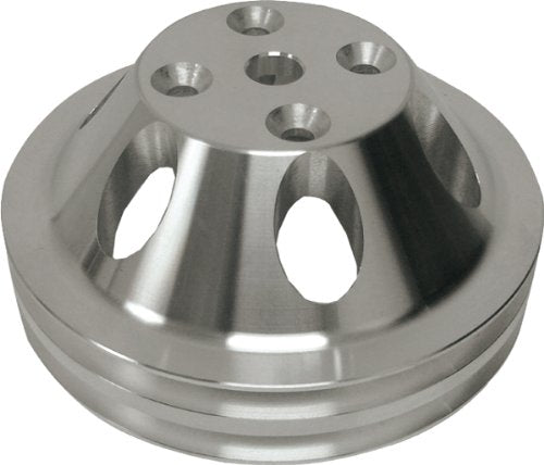 Compatible/Replacement for CHEVY SMALL BLOCK MACHINED ALUMINUM WATER PUMP PULLEY - 2 GROOVE (LWP)