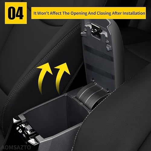 Aomsazto Armrest Cover For 2020-2024 2025 Toyota Corolla Carbon Fiber
