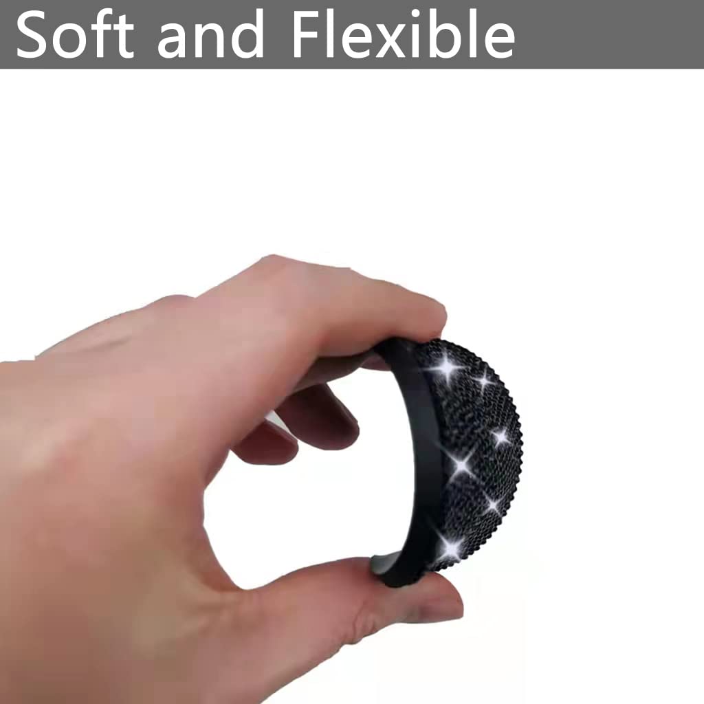 4Pcs Bling Car Coaster, Universal Bling Car Interior Accessories For Women, 2.75 Inch Silicone Anti-Slip Shockproof Fashion Vehi