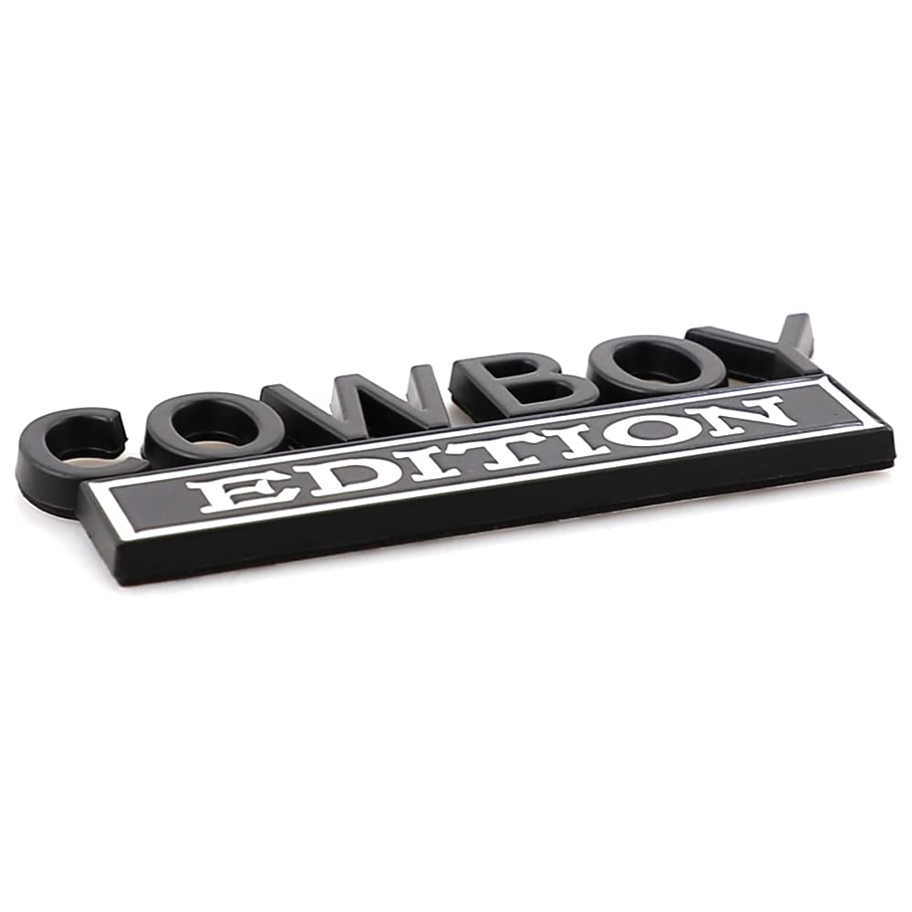 Carrun 2 Pcs Cowboy Edition Emblem Car Side Rear Front Trunk Door Fender Bumper Metal Badge 3D Sticker Fit For F-150 F250 F350 S