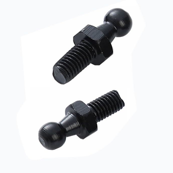TOOMYAUTO 10mm Ball Studs with Hardware, M8 Ball Screws 5/16-18 Thread x 1/2'' Long Shank for Gas Struts Lift Support Strut Fitt