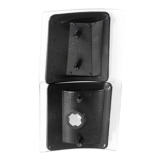 Spec-D Tuning Black Housing Clear Lens 4Pc Corner Lights Compatible With 1994-1998 Chevrolet Chevy C/K 1500 2500 3500, Silverado