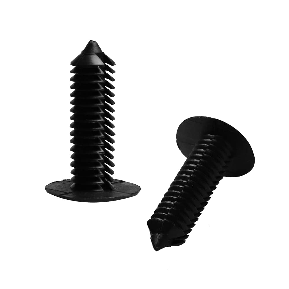 Lecwof 50Pcs 9Mm Clip Car Retainer Expansion Screws Fastener Rivet Retainers Car Retainer Clips Kit 9Mm Hole Hood Push Pin Splash Guard Clip Car Accessories (50)