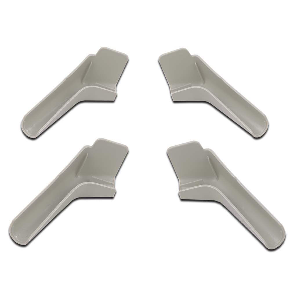G-PLUS RV Rain Gutter Spout Long Version Left and Right Side 3 1/2  Long Gray 4 PCS