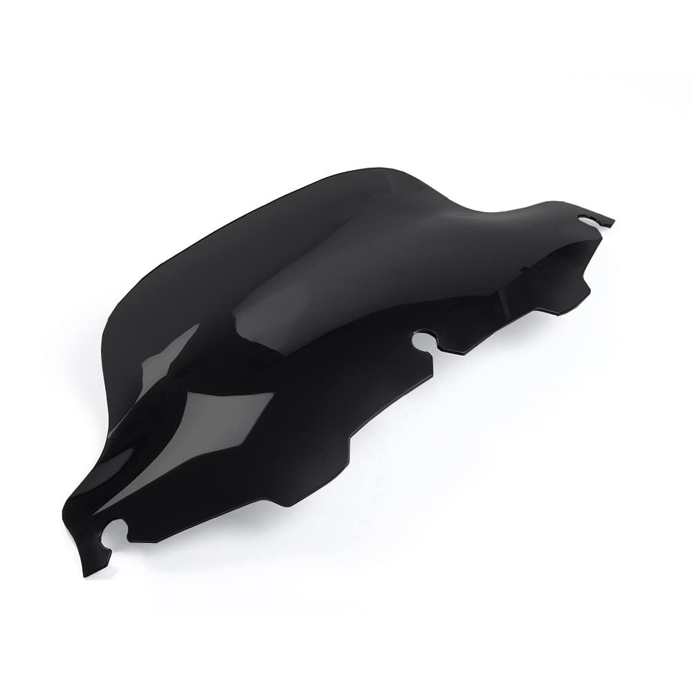 WYNMOTO Black 8'' Wave Windshield Windscreen Compatible for 1996-2013 Harley Davidson Street Glide Electra Glide Ultra Classic T