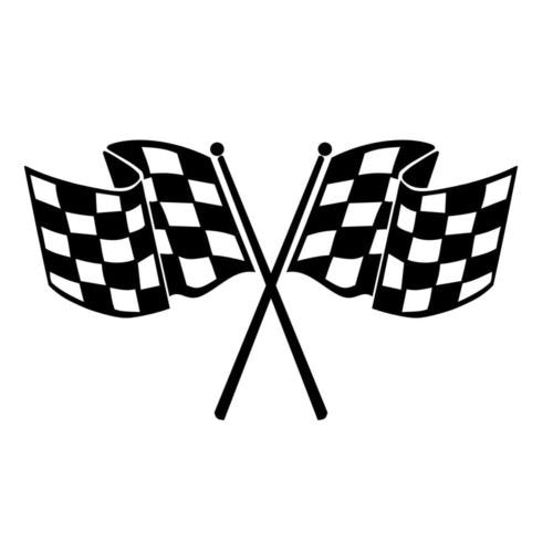 Checkered Flag Vinyl Decal Window Sticker Car Graphic Race Racing Finish Line, Die Cut Vinyl Decal For Windows, Cars, Trucks, Tool Boxes, Laptops, Macbook - Virtually Any Hard, Smooth Surface