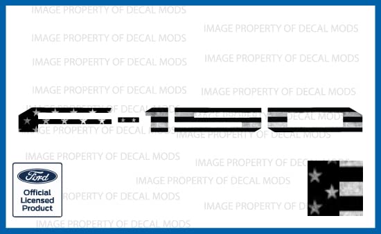 Decal Mods 2018-2020 Tailgate (Thin) Decals Stickers (Thin) Letters Kit Insert Indent For Ford F150 (2018-2020) (Black & White D
