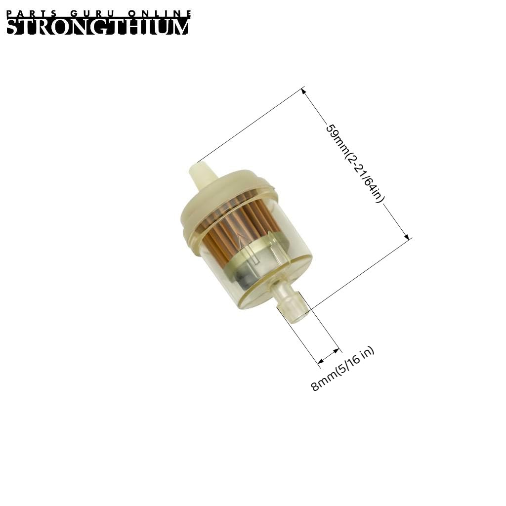 Strongthium 1/4 Gas Fuel Line Hose With Clamps Valve & Filters Kit