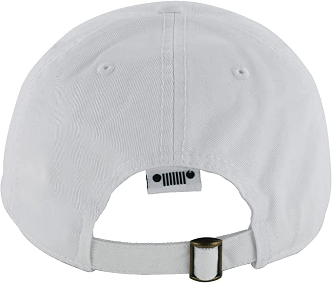 Jeep Hat Performance Parts Gear Logo Heavy Twill White Baseball Cap