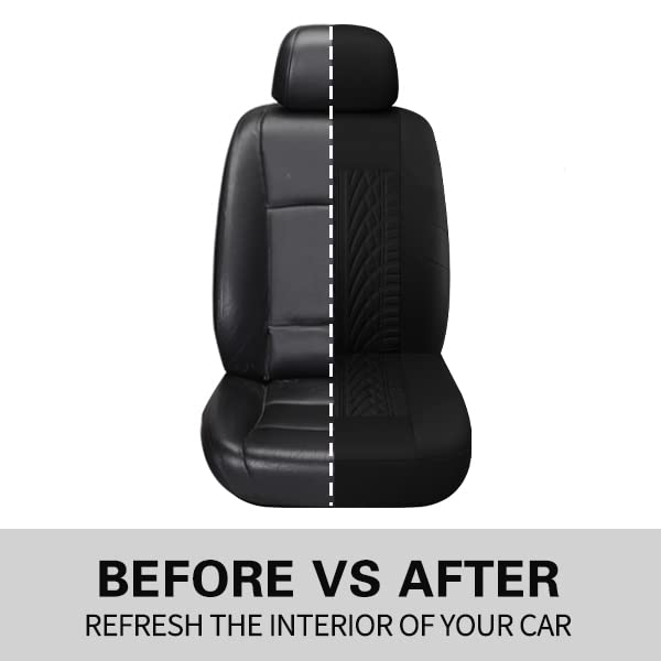 Pariitadin Car Seat Covers Front Pair, Washable And Breathable Seat Covers For Cars, Universal Fit Car Interior Covers For Most Sedan Truck Suv, Black
