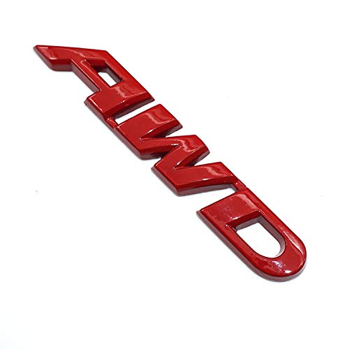 EmbRoom AWD Emblem, 3D Metal Tailgate Side Sticker Badge Replacement For 4x4 All Wheel Drive SUV Off Road (Red)