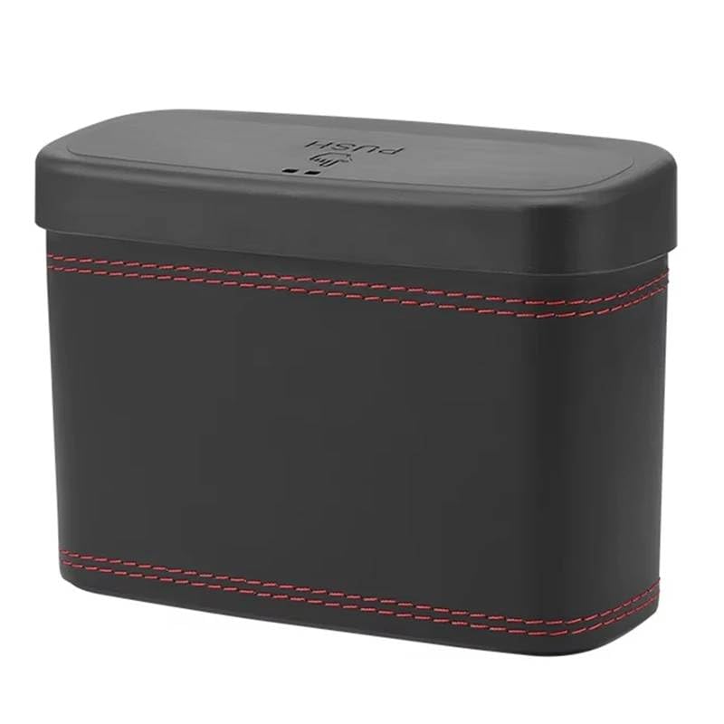 Mann MartHanging Car Trash Can | Leakproof Auto Garbage Bin with PresstoClose Lid for Clean & Organized Vehicle Interior