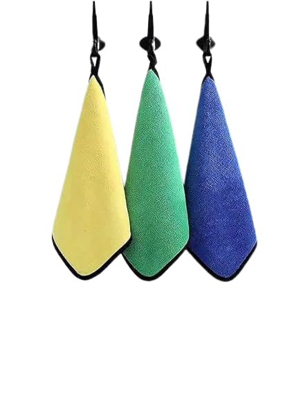 QNJL Microfiber Cloth for Car500 GSMPack of 3, Soft Ultra Absorption Kitchen Cleaning Cloth40x40cm, Dusting Cloth for Home Cl