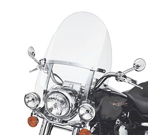 ECOTRIC 29'' x 22'' Motorcycle Windshield Compatible With 1994-2024 Harley Davidson Touring Road King FLHR FLHRS FLHRCI w/Bracke