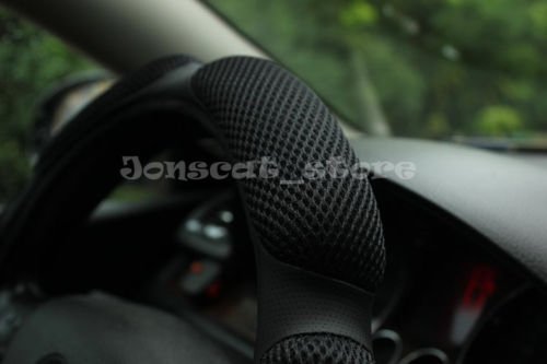 Jonscart Steering Wheel Cover -Odorless, Cooler Hands In Summer, Warmer Hands In Winter (Black)