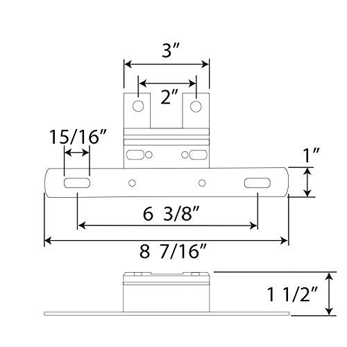 Optronics Lp15Sbp Zinc Plated Steel License Plate Bracket, Silver