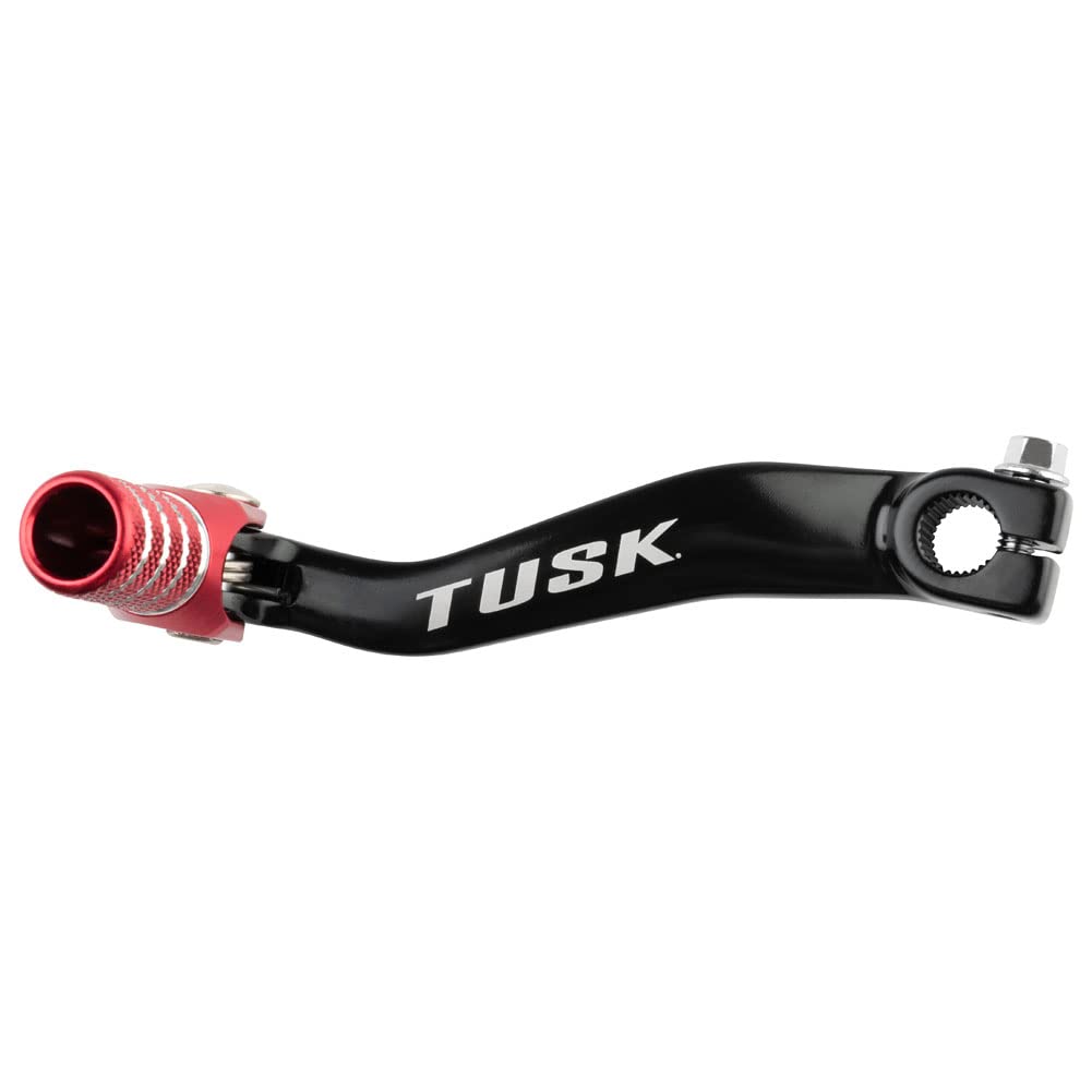 Tusk Folding Shift Lever Black/Red Tip - Fits: Honda Crf125F (Big Wheel) 2014-2019