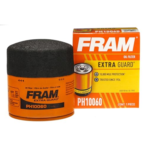 Fram Extra Guard Ph10060, 10K Mile Change Automotive Replacement Interval Spin-On Engine Oil Filter For Select Vehicle Models