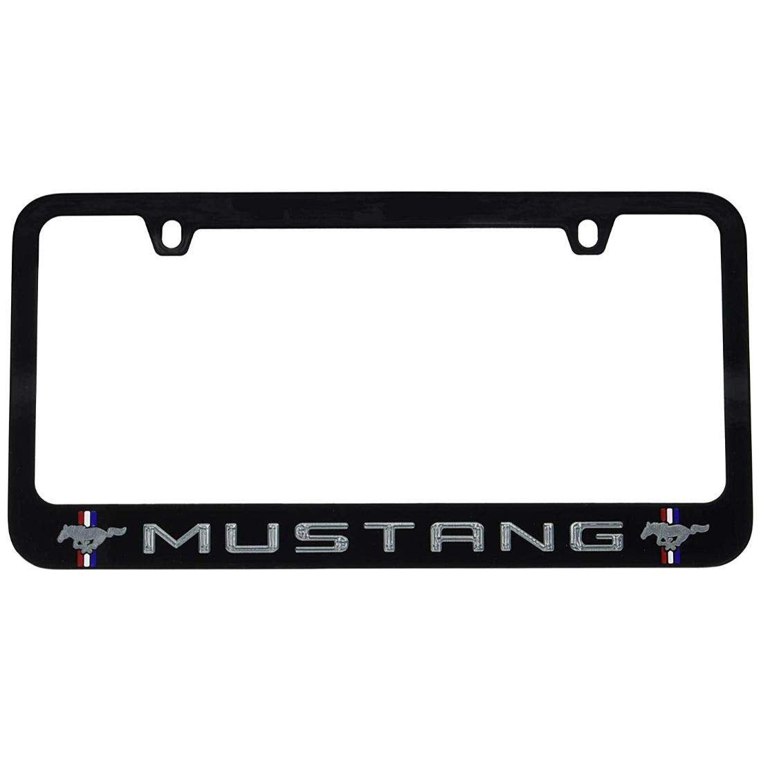Carbeyondstore Ford Mustang Logo Black Metal Auto License Plate Frame