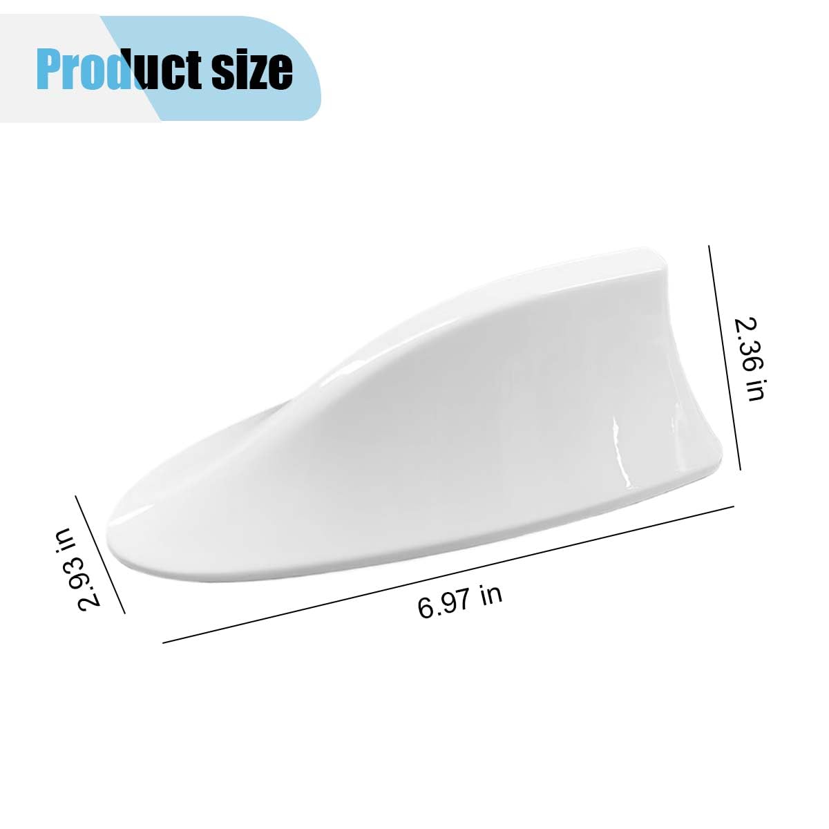Car Shark Fin Antenna Cover, Plastic Automotive Signal Roof Aerial Cover with Adhesive Tape, Universal Roof Mount Antenna Replac