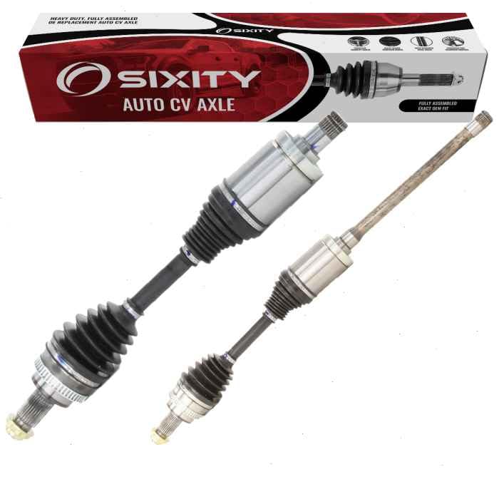 Sixity Auto 2 pc Front CV Axle Kit compatible with BMW 328xi 2007-2008 - Pair Left Right Driver Passenger Complete Axle Shaft As