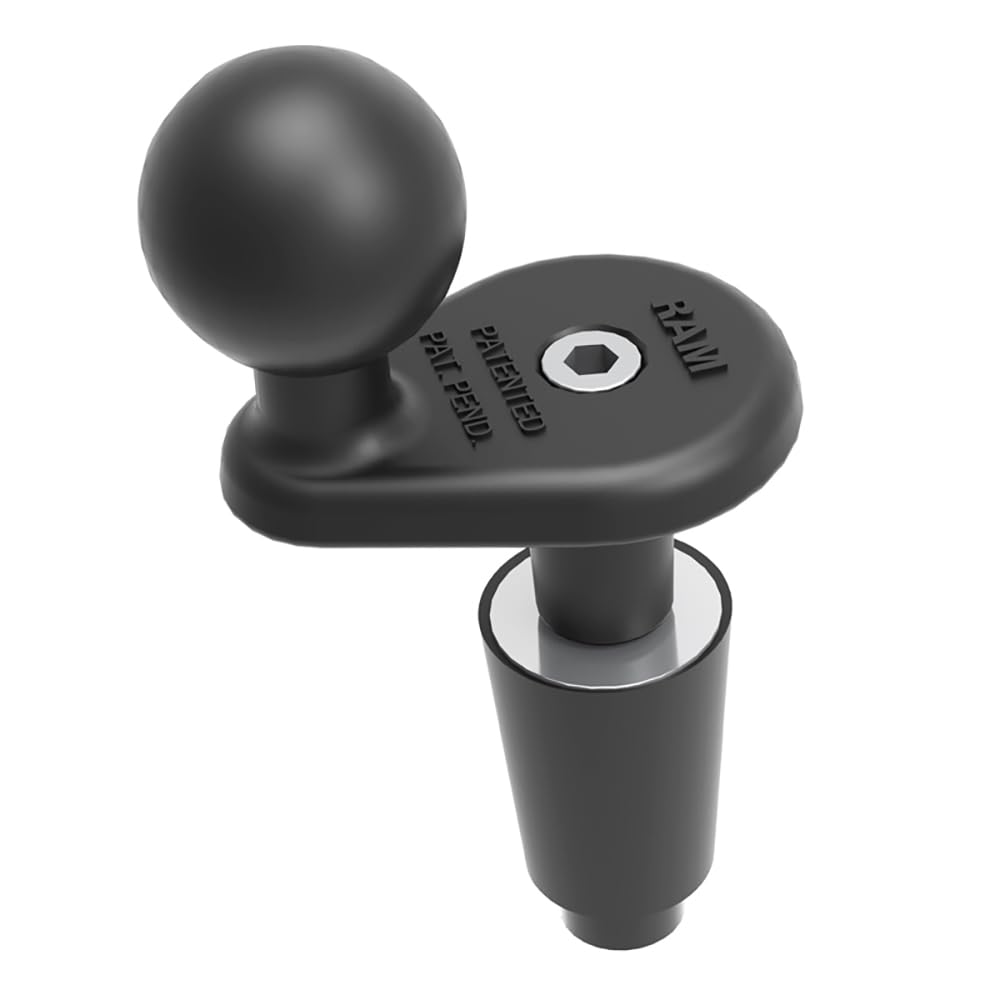 RAM MOUNTS Motorcycle Fork Stem Mount Base with B Size 1 Ball, Fits 12mm-38mm Stem Diameter, Center Mount for Phone, GPS & Devic