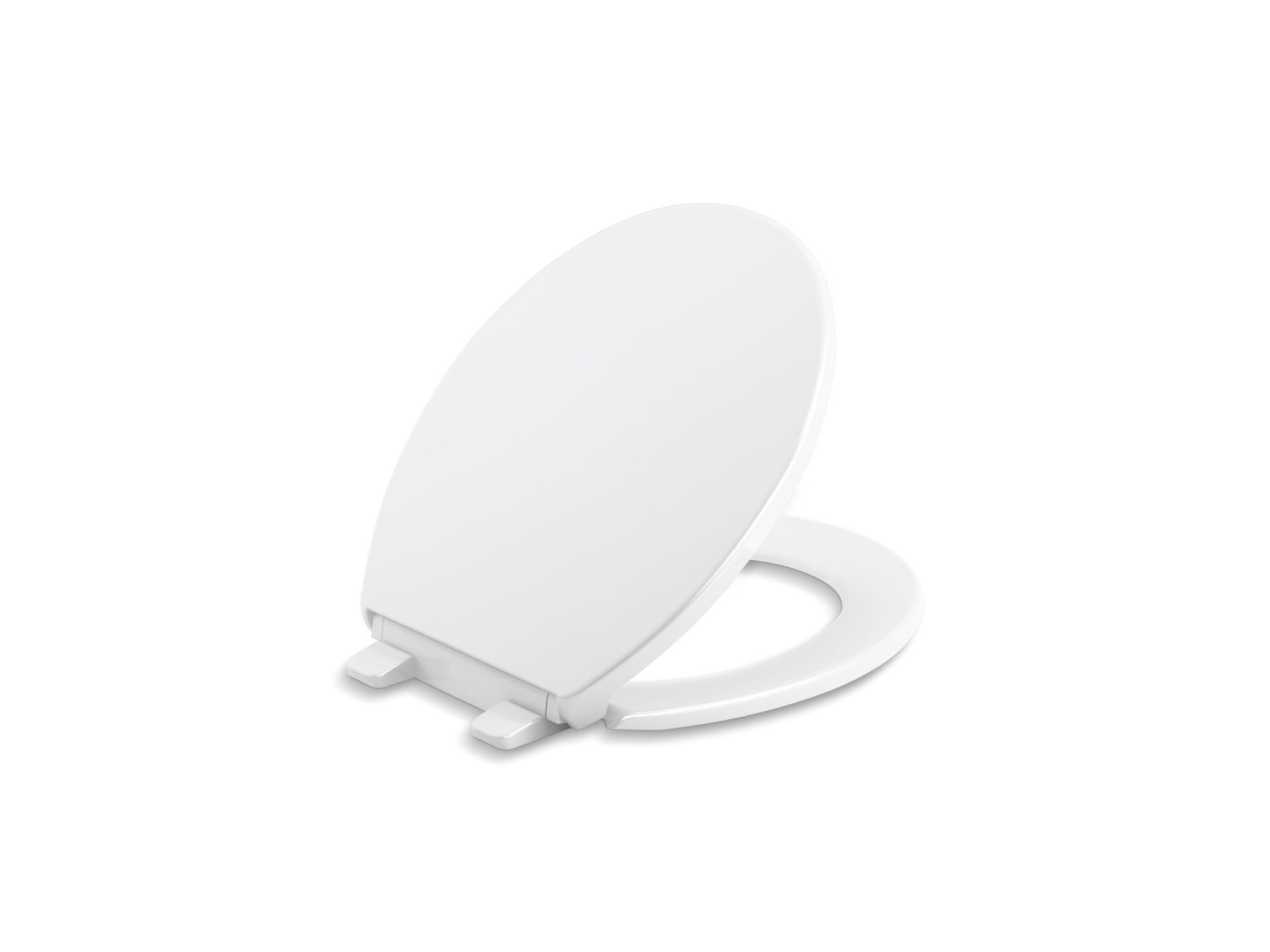 Kohler 4775-0 Brevia Round-Front Toilet Seat With Quick-Release Hinges, Grip-Tight Bumpers, White