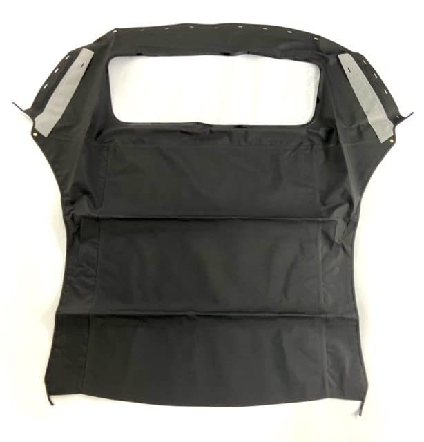 Replacement For: Ford Mustang 1994-2004 Convertible Soft Top & Plastic Window Black Sailcloth (1 Piece Easy Install)