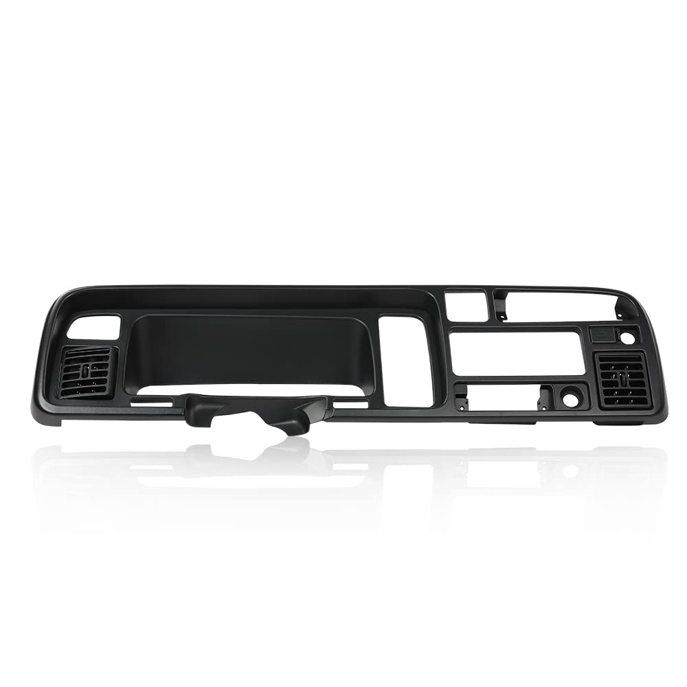 Pit66 Radio Trim Panel Surround Dashboard Compatible With Dodge Ram 1994-1997 Dash Bezel Radio Trim Panel Cover Instrument Black