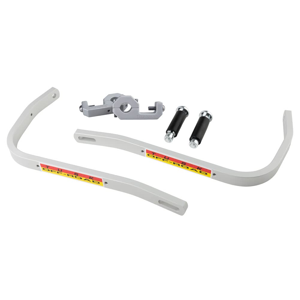 Tusk D-Flex Pro Aluminum Handguards - Silver 7/8 Bars - Dirt Bike Handlebars - Heavy-Duty Lever & Knuckle Protection - Includes 