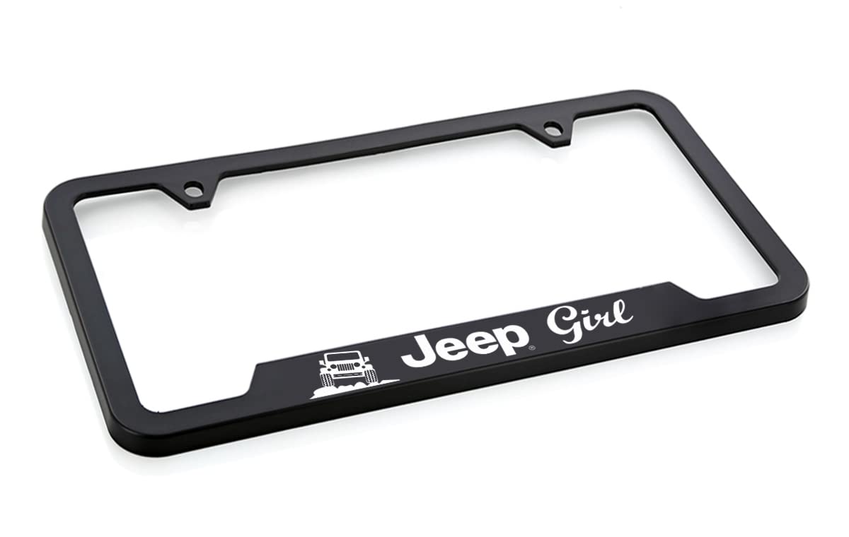 Jeep Uv Printed Plastic License Plate Frame - Jeep Girl
