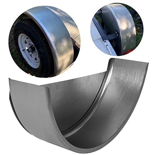 Hecasa Steel Round Single Axle Trailer Fender And Fender Back Fits 14