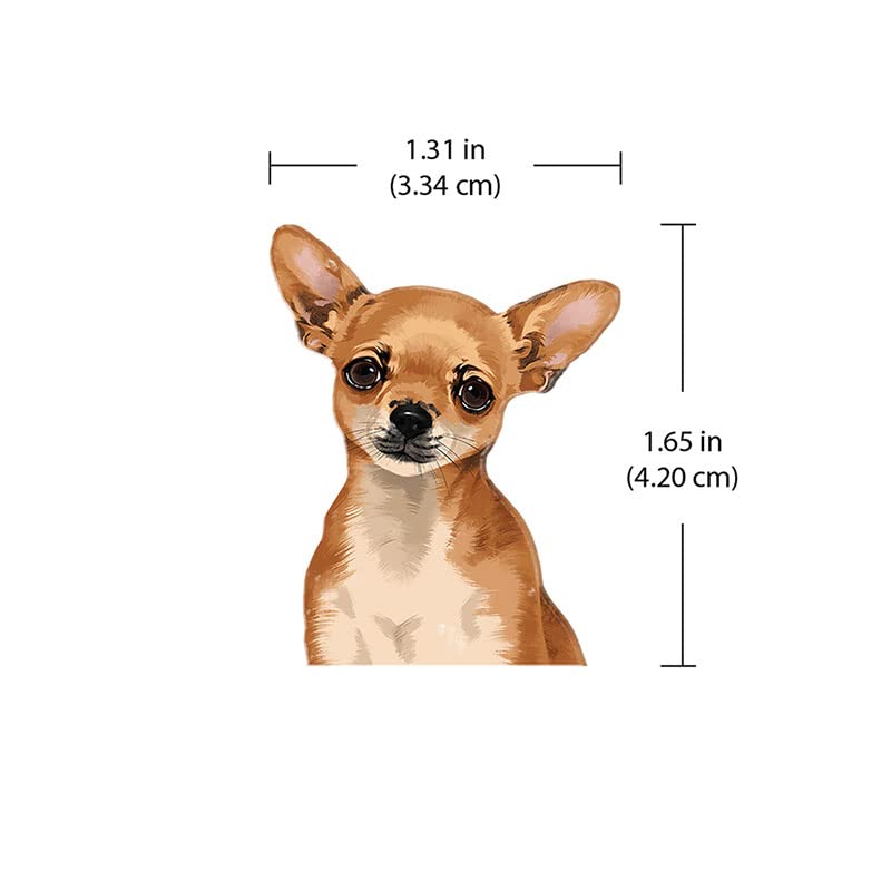 WIRESTER Fresh Scented Car Air Freshener Vent Clip, Decorative Accessories, Interior Decoration for Cars - Cute Fawn Chihuahua D