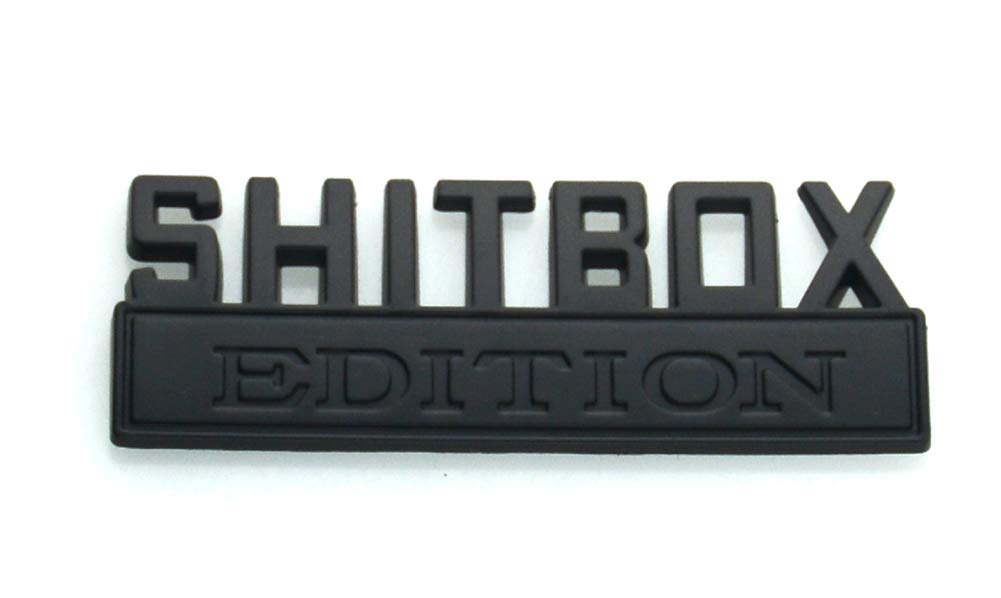 SunteeLong Pair Set SHITBOX EDITION emblem 3D Fender Badge Decal Car Truck Replacement for F150 F250 F350 Chevy Silverado 1500 2