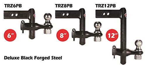 Trimax TRZ6PB Black 6&quot; Powder Coat Drop Hitch
